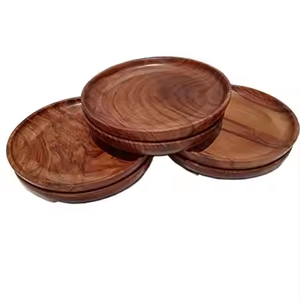 Assiettes en bois pour plats et assiettes de restaurant par crescent crafts - Product Image 1