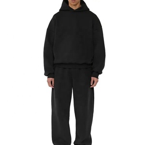 New Fashion Oversized Men's Hoodies Solid <b>Pattern</b> Hoodie Cotton Plain Baggy Pullover Men's Hoodies - Product Image 6