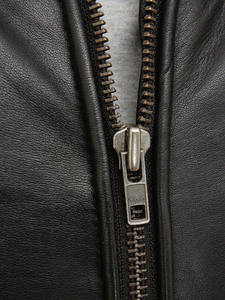 Blouson Bomber en Cuir Véritable à Capuche Unisexe Style Urbain Logo Avant Coupe-Vent Hiver Enduit - Product Image 5