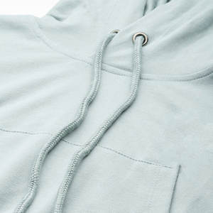 Conjunto de Sudadera con capucha recortada para mujer de último diseño, Sudadera con capucha recortada suave transpirable de poliéster, ropa informal, sudadera recortada para Winetr - Product Image 2