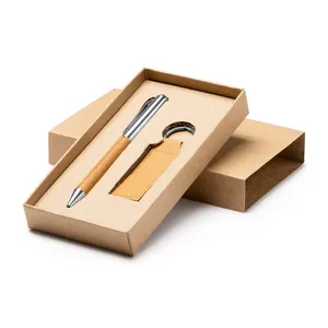 Set Portachiavi e Penna Ecologico Bolvar, Gadget Sostenibili per Regali - Product Image 1