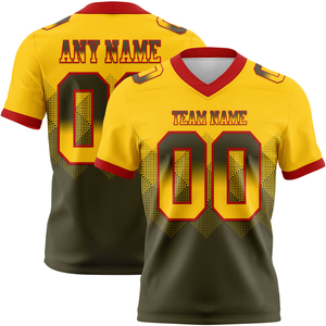 Camisetas de Fútbol Americano de Poliéster con Cuello en V, MOQ Bajo, para Jóvenes y Hombres, Ropa Deportiva de Equipo, Transpirable, Personalizable - Product Image 3