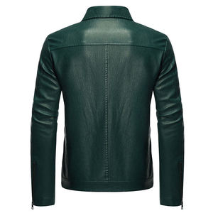 Chaqueta de invierno de cuero de motorista al aire libre Vintage para hombre, precio al por mayor, chaquetas de cuero genuino de estilo clásico, chaqueta para hombre - Product Image 2