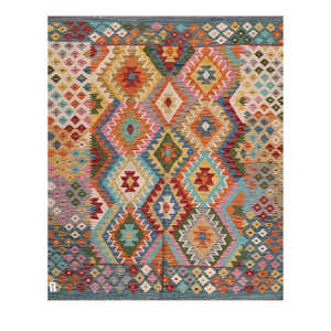 Alfombras Imaco Maimana, Alfombra Kilim Afgana de 186 x 159 cm, Juego de Alfombras Tejidas a Mano Tradicionales - Product Image 1