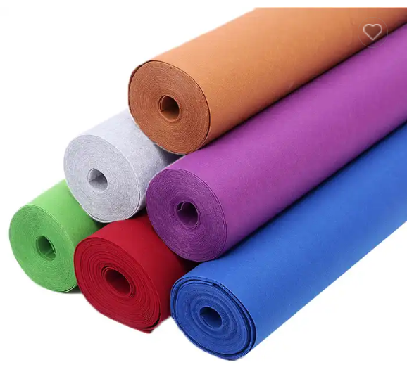 Chất Lượng Tốt Nhất Tái Chế Vật Nuôi/100% Polyester Chất Liệu Kim Đấm Không Dệt Vải Không Dệt Màu Sắc Mềm Mại Cảm Thấy 1-10 Mm Vải Cuộn