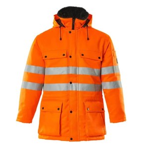 High Quality <b>Hi</b>-<b>Vis</b> Work wear Reflector Soft-shell Long Men <b>Waterproof</b> Construction Security Unisex <b>Jackets</b> With High Visibility - Product Image 4