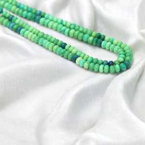 Vente en gros en vrac arbre naturel vert ombré opale lisse Rondelle perles de pierre 7mm et 10mm pierres précieuses en vrac pour la fabrication de bijoux - Product Image 4