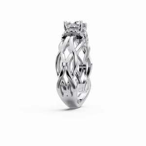 Forever Radiance Halo Bague en diamant pour femmes Nouveau design en argent sterling torsadé pour fiançailles de mariage Cadeau parfait religieux - Product Image 2