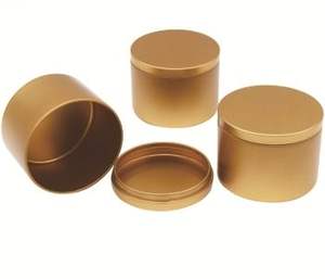 Boîtes à bougies en étain personnalisables de 8 oz, sans soudure, vides, en métal, pour cadeaux, coloris vert, bleu, rose, violet, or, noir - Product Image 3