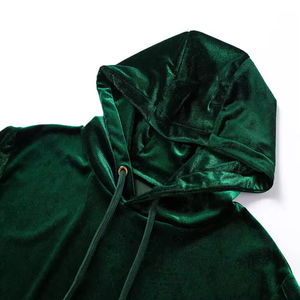 เสื้อฮู้ดกำมะหยี่แบบสวมหัวสำหรับผู้ชายเสื้อมีฮู้ดแบบสวมหัวมีกระเป๋าด้านหน้าสองช่อง - Product Image 2