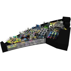 Trampolín Qiaoqiao 1095SQM, <span class=keywords><strong>Parque</strong></span> de Trampolines Comercial, <span class=keywords><strong>Parque</strong></span> de Saltos para Niños, Área de Juegos Interior con Ninja Warrior - Product Image 2