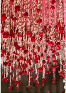 Colgante de pared de cuentas de flores para boda, decoración de techo de tendencia, nueva idea de decoración de fiesta, jardín y escenario, telón de fondo - Product Image 4