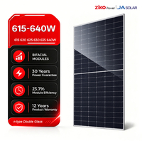 Module solaire JA Solar JAM66S45 635W LR N Type MBB à demi-cellules, certifié ISO, panneau PV mono pour projets solaires mondiaux