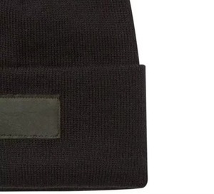 Gorro de Punto Unisex Negro para Invierno, 56-58 cm, Diseño Casual para Adultos, Acrílico, con Puño, Diseño Sólido - Product Image 6