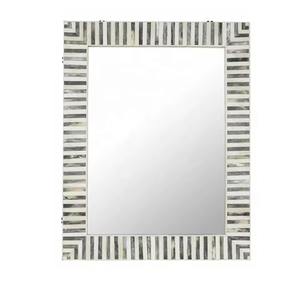 Stylish Rectangle Shape Simple Bone Inlay <b>Mirror</b> Artistic Handmade Accent For Dressing Room Living Room And Regular Home Use - Product Image 5