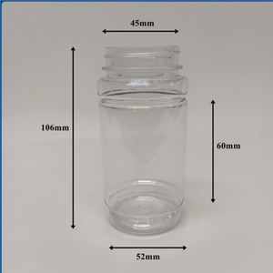 Botella de píldora de cápsula médica vacía de PET personalizada, suplemento de vitamina rosa de plástico, botella redonda, de boca ancha tapón de rosca, 100ML, 120ML, 180ML - Product Image 2