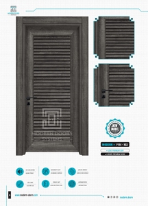 Luxury <b>Interior</b> Security Door Modern Design Manual PVC Wood Finish Custom Size Stylish Solution for Hotel Villa Projects - Product Image 2