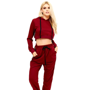 Chándales de algodón para mujer, Top corto, trajes deportivos cómodos/duraderos para mujer - Product Image 5