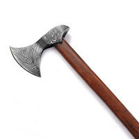 Hache en acier de Damas, style viking traditionnel, pour le camping, la chasse et le bushcraft, hache en acier de Damas artisanale