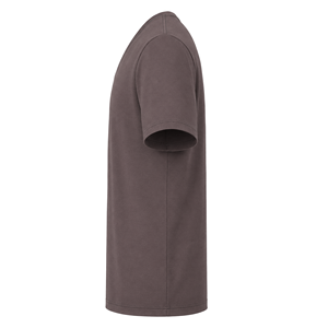 Camiseta de Algodón con Cuello en V Color Taupe al por Mayor, con Detalle de Manga Corta Minimalista, Lisa, para Hombre, Uso Diario Informal - Product Image 6
