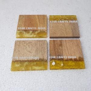 Noël naturel véritable faveur de mariage Acacia rond forme personnalisée tasse bière sous-verres maison et cuisine tapis fournitures de cuisine napperons - Product Image 4