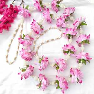 Gathbandhan personalizado | Gathbandhan de cuentas de rosas de terciopelo para ritual de boda hindú | Decoración de matrimonio con nudo Floral Dulha Dulhan - Product Image 4