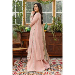 Colección de Telas Elaf Premium Forever Blush - Tela de Algodón Chikankari Bordada para Salwar Kameez, Choli, Lehenga Choli - EEC-1A TC-1617 - Product Image 4