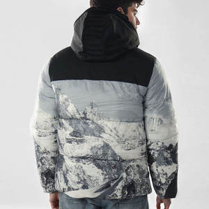 Blouson matelassé à capuche entièrement zippé pour homme, tendance du moment, streetwear d'hiver, fabriqué en matière de haute qualité. - Product Image 3