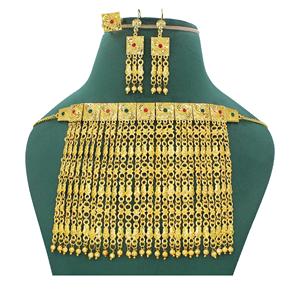 Ramadan spécial dubai ensembles de bijoux en or collier de mariée Martasha ensemble de bijoux indiens Bracelet boucles d'oreilles collier ensembles de bagues - Product Image 2