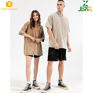 Box Fit T-shirt tissé en coton 100% pour homme, poids lourd, Streetwear, épaule tombante, grande taille - Product Image 5