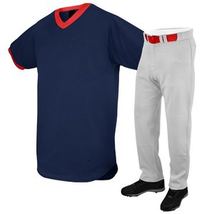Conjunto de Camiseta y Pantalones Cortos de Béisbol Transpirables para Hombre Adulto, Cuello en V, 100% Poliéster, con Logotipo Personalizado - Product Image 4