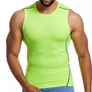 Débardeur de fitness de grande taille pour hommes, respirant, polyester, décontracté, tricoté, tissage, sport, fitness, vêtements pour hommes unis vierges - Product Image 1