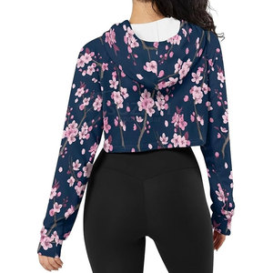 Sudadera Corta con Capucha para Mujer, la Más Vendida para Uso en Exteriores, Ropa de Moda, Sudadera Corta con Capucha Duradera para Mujer - Product Image 4