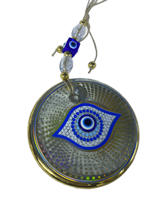 DNB1002 Adorno de Pared de Cristal Hecho a Mano con Ojo Turco de 13 CM – Decoración para el Hogar Nazar Boncuk para Uso Interior y Exterior – Regalo Premium - Product Image 1