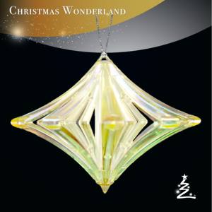 Navidad Año Nuevo Decoración Transparente Colorido con Irrid Plateado Acrílico 3D Geometría Diamante Ornamento - Product Image 2