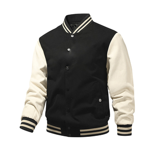 Fournisseur de vestes universitaires en toile de haute qualité, vente en gros, prix bas, vêtements d'extérieur unisexes, mode, à capuche, chauds, confortables, devant - Product Image 1