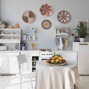 Panier mural en jonc de mer, pas cher, personnalisation acceptée, plaque murale africaine, panier en raphia de paille - Product Image 3