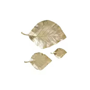 Dernier modèle de plat de service en laiton de grande taille en forme de feuille pour hôtel et restaurant plat de service pour Offre Spéciale - Product Image 4