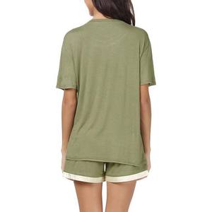 Camiseta de gimnasio para mujer hecha a medida y corta de alta calidad, nuevo diseño de tendencia superior con patrón sólido, color personalizado - Product Image 3