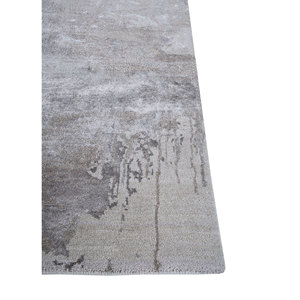 พรมขนสัตว์ถักมือลายไอวอรี่ คาวี คอลเลคชั่น Chaos Theory ลายแบบนามธรรม รุ่น Esk-448 สำหรับตกแต่งผนัง - Product Image 4