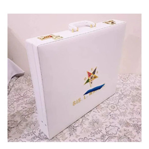 Stella orientale Oes Regalia valigetta bianca massonica Regalia Masonic grembiule custodia rigida massonica massalia grembiule custodia rigida blu - Product Image 1