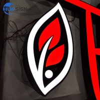 Enseigne LED résistante aux intempéries IP65 à haute luminosité, fabricant d'enseignes extérieures, logo de marque, enseigne LED