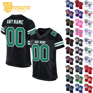 Vêtements de sport imprimés partout Chemises de football classiques vintage Maillot de football personnalisé T-shirt de football à col en V pour hommes - Product Image 1