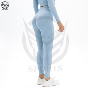 กางเกงเลกกิ้งออกกำลังกายผู้หญิง ยกกระชับสะโพก ลายพิมพ์เรียบๆ สำหรับฟิตเนสและออกกำลังกาย - Product Image 3