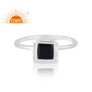 แหวนพลอย iolite ธรรมชาติเงินสเตอร์ลิงเครื่องประดับออกแบบตามต้องการของขวัญสำหรับผู้หญิงสำหรับผู้หญิง - Product Image 3