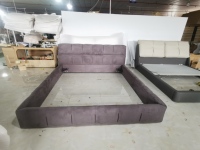 China Factory Hotel Home Muebles de cama doble de madera de diseño elegante personalizado de alta calidad