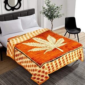 Couverture Raschel en vison de vente chaude qualité supérieure chaleur hivernale confortablement douce avec motif de caractère solide - Product Image 3