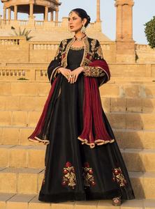 2023 Shamus Silk Maxi <b>Dress</b> Designer Formal Party Wear for <b>Wedding</b> Pakistani Indian Bollywood Cotton <b>Linen</b> Salwar Kameez Salwar - Product Image 2