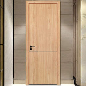 Portes intérieures en WPC de style océan pour appartement moderne, panneau de bois à grain large pour la maison - Product Image 3