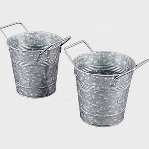 Maceta galvanizada para decoración de jardín pequeña de Metal de forma redonda - Product Image 4